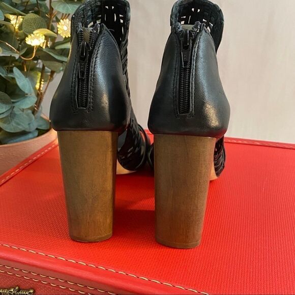 iXOS Woven Leather Block Heels - Picture 5 of 5